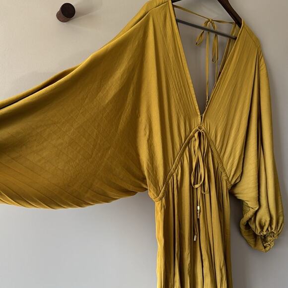 FREE PEOPLE ARZEL MINI DRESS SIZE XS GOLD - Picture 4 of 13